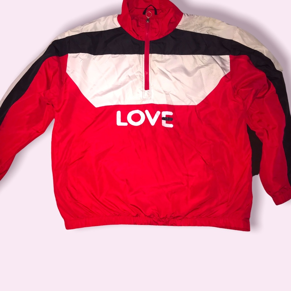 LOVE Pull Over Windbreaker Jacket